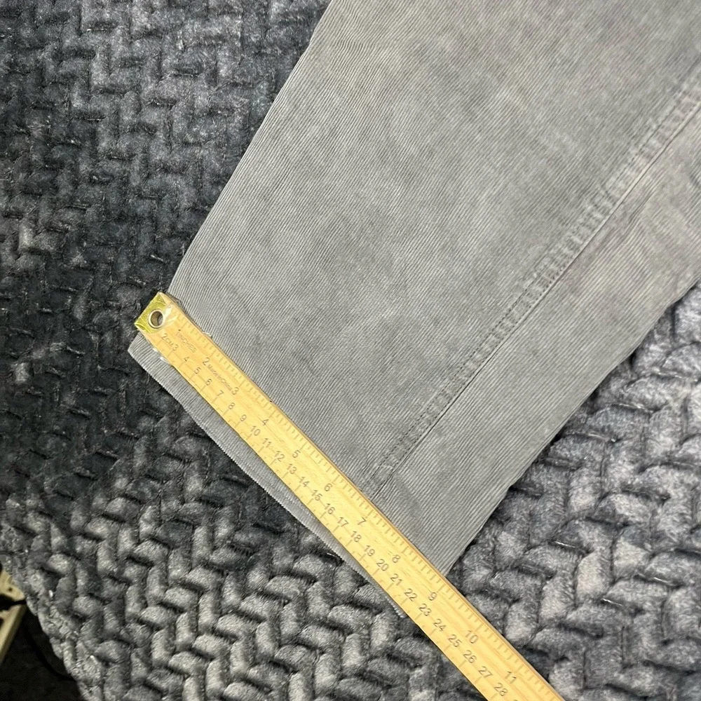 Travis Mathew Pants Men 34x34 Gray Corduroy Straight Leg Chino Stretch Trouser